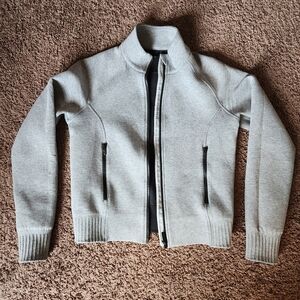 Lululemon Cotton Bomber Jacket - Light Grey - Size 6